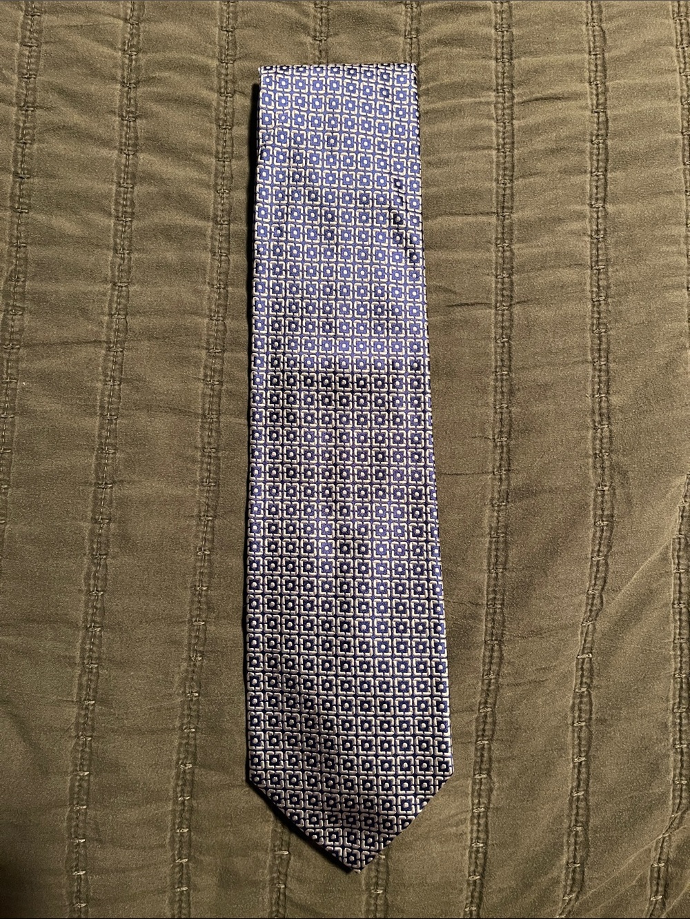 Paul Smith Blue Geometric Silk Tie